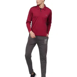 Chkokko Maroon Regular Fit Polo T-Shirt image 5