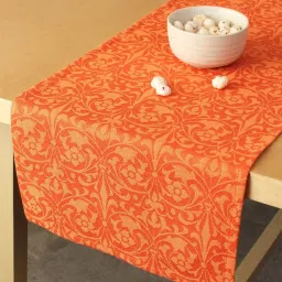 House This Kuvalaya Self Rust Cotton Table Runner image 1