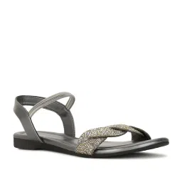 Bata Women's JAE E 24 Grey Ankle Strap Sandals image 1