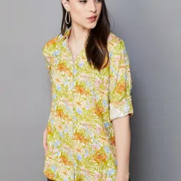 Melange by Lifestyle Multicolored Floral Print Shirt image 1