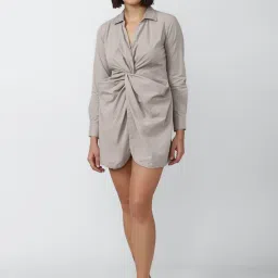 Forever 21 Grey Cotton Shirt Dress image 4