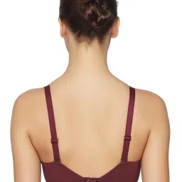 Triumph Maroon Half Coverage T-Shirt Bra image 2