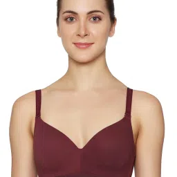 Triumph Maroon Half Coverage T-Shirt Bra image 1