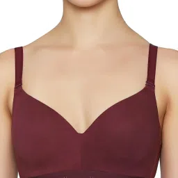 Triumph Maroon Half Coverage T-Shirt Bra image 5