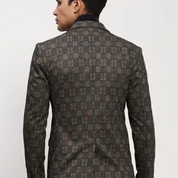SHOWOFFFF Checked Slim-Fit Notched Lapel Single Breasted Blazer image 3