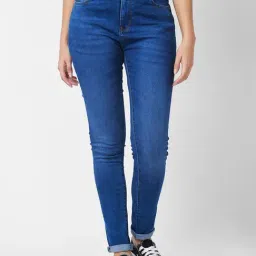 Spykar Blue Skinny Fit High Rise Jeans-picture-29