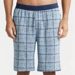 Jockey IM02 Men's Tencel Micro Modal Cotton Elastane Stretch Regular Fit Checkered Sleep Shorts image 1