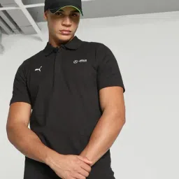Puma Mercedes-AMG Petronas Motorsport Black Cotton Regular Fit Sports Polos-picture-22