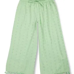 Gini & Jony Kids Green Embroidered Culottes image 1