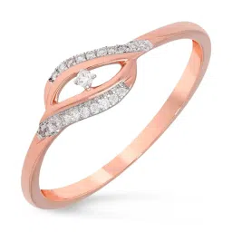 Malabar Gold and Diamonds 18k IGI Certified Diamond Rose Gold Ring for Women image 1