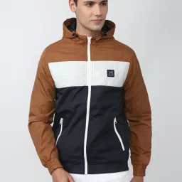 Academy By Van Heusen Multi Slim Fit Colour Block Hooded Jacket image 1