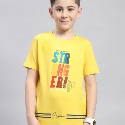 Monte Carlo Kids Yellow Printed T-Shirt image 1
