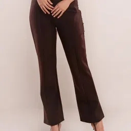 Zink London Brown Fitted Trousers image 1