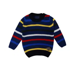Chimprala Kids Blue Striped Sweater-image-15