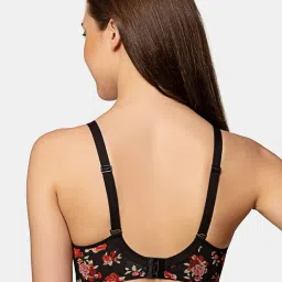 Triumph Black Floral Full Coverage T-Shirt Bra image 2
