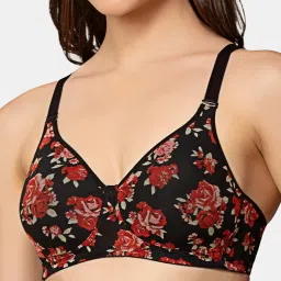 Triumph Black Floral Full Coverage T-Shirt Bra image 4