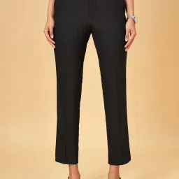 Annabelle by Pantaloons Black Mid Rise Trousers image 1
