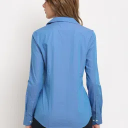 Crozo By Cantabil Blue Full Sleeve Shirt image 2