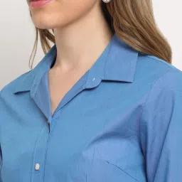 Crozo By Cantabil Blue Full Sleeve Shirt image 5