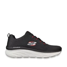 Skechers Men's D'LUX WALKER - MEERNO Black Red Casual Lace Up Shoe image 1