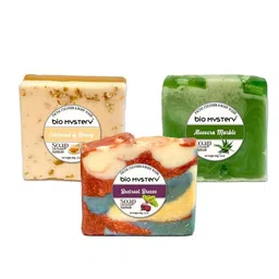 Bio Mystery Set Of 3 Natural Oatmeal Honey, Aloevera & Beetroot Soap Bar - 100 g Each image 3