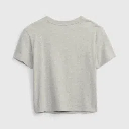 GAP Girls Grey Regular Fit Graphic Short Sleeves T-Shirt image 2