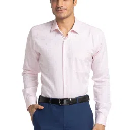 Park Avenue Pink Slim Fit Checks Shirt image 1