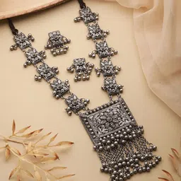 Anouk Silver-Plated Beaded-Studded Jewellery Set-picture-20
