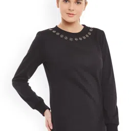 Belle Fille Black Embellished Sweatshirt image 3