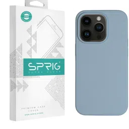 Sprig Liquid Silicone Back Cover for APPLE iPhone 14 Pro Max (Blue) image 1