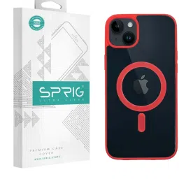Sprig Transparent Magnetic Back Cover for APPLE iPhone 14 Plus (Red) image 1