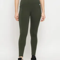 Clovia Green High Rise Sports Tights image 1