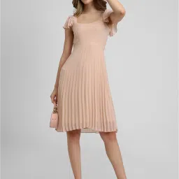 Forever 21 Peach Regular Fit A Line Dress image 1