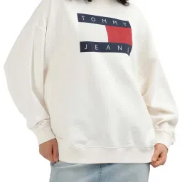 Tommy Hilfiger White Logo Regular Fit Sweatshirt image 1