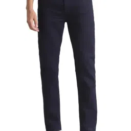 Simon Carter London Slim Fit Navy Lightly Washed Mid Rise Jeans-picture-25