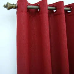 Ariana Richard Maroon Polyester 5 ft. Window Curtain - Single Piece image 3