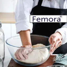 Femora Transparent Borosilicate Glass Microwave Safe All-Purpose Mixing Bowl (3.6 L) - Set of 4 image 4