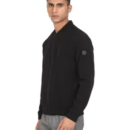 u.s. polo assn. Men Black Stand Collar Solid Jacket image 3