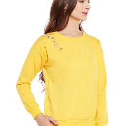 Belle Fille Yellow Embellished Sweatshirt image 4