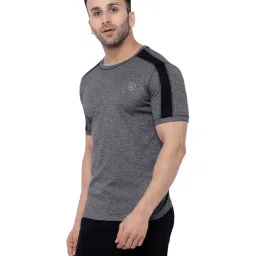 Chkokko Grey Regular Fit Sports T-Shirt image 3