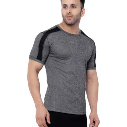 Chkokko Grey Regular Fit Sports T-Shirt image 4
