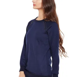 Belle Fille Navy Embellished Sweatshirt image 3