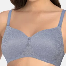 Amante Blue Floral Print Full Coverage T-Shirt Bra image 4