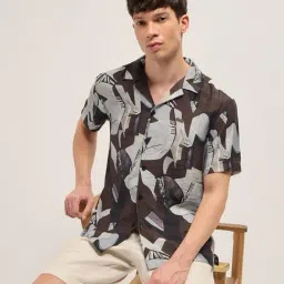 The Bear House Black Printed Regular Fit Shirt-picture-32