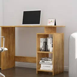 HEXA RED Brown Engineered Wood Study Table For Work From Home Students & Computer Table-image-90