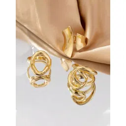 Jewels Galaxy Trending Gold Plated Stackable Adjustable Rings Set of 3 image 2