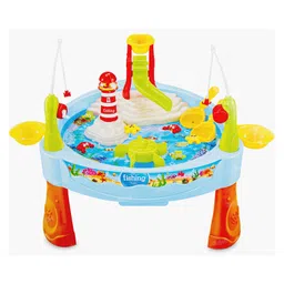 Fiddlerz Water Fishing Game Set Battery Operated with Electric Rotation and Lights and Sounds for Kids(Multi Color)-picture-17