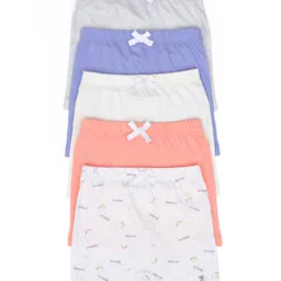 Mi Arcus Unisex Cotton Solid & Mini Polka Dots Print Shorts Pack of 5 Multi Color image 3