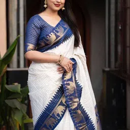 Mufa Woven Design Zari Banarasi Saree image 2