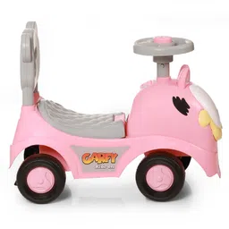 FunRide Toy Car Rider for Baby with Music Horn Backrest and Under Seat Storage Utility Box - Pink image 4